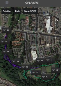 Bat walk route in Morpeth